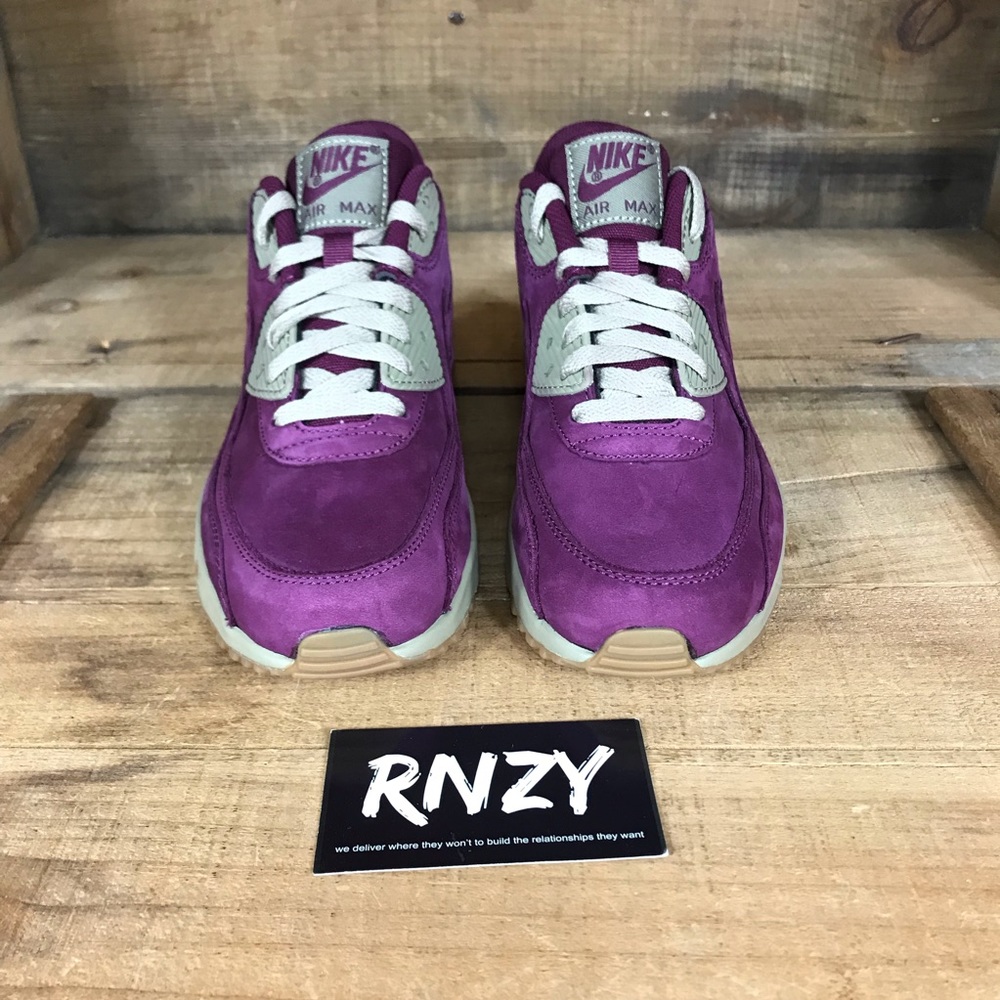 NEW Nike Air Max 90 Winter Bordeaux Bamboo Suede - Picture 2 of 6